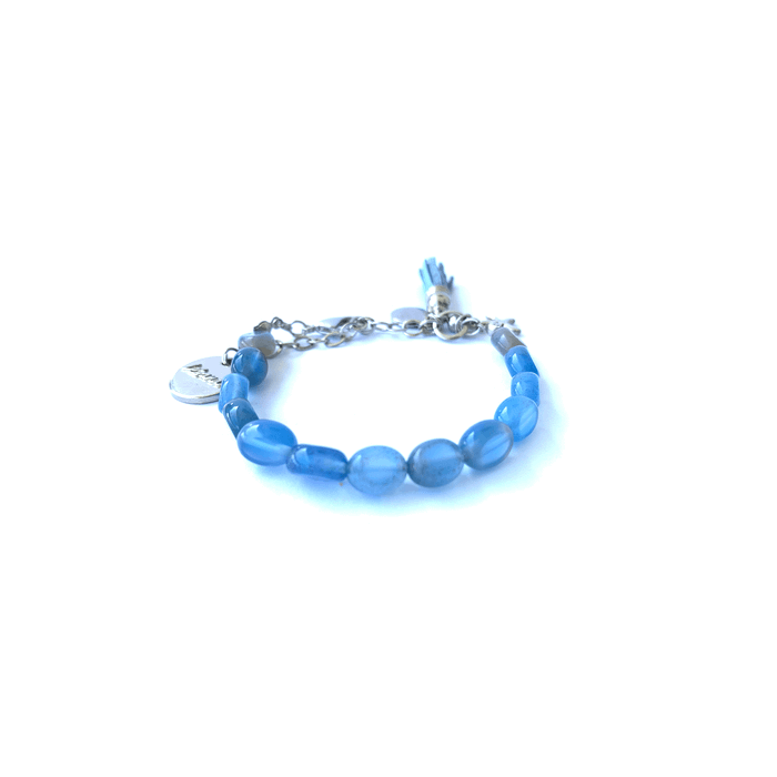 PULSEIRA ÁGATA AZUL