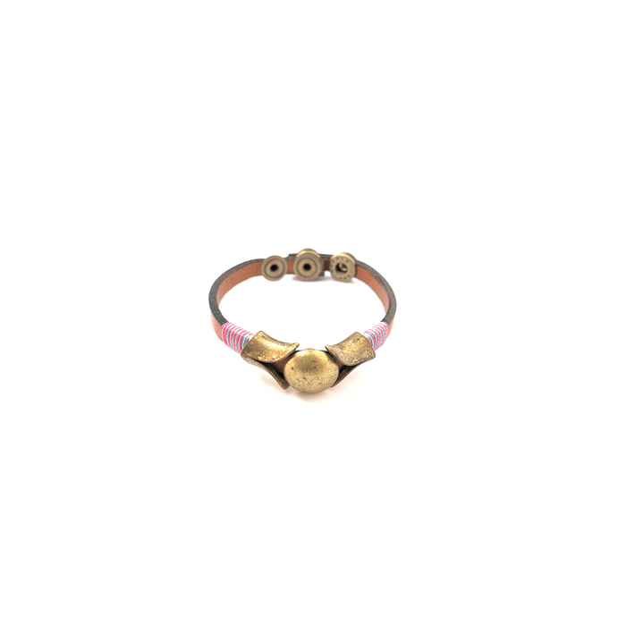 PULSEIRA ENTREMEIO METAL E MADEIRA