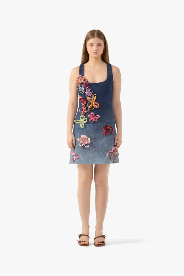 Minidress Denim Petals