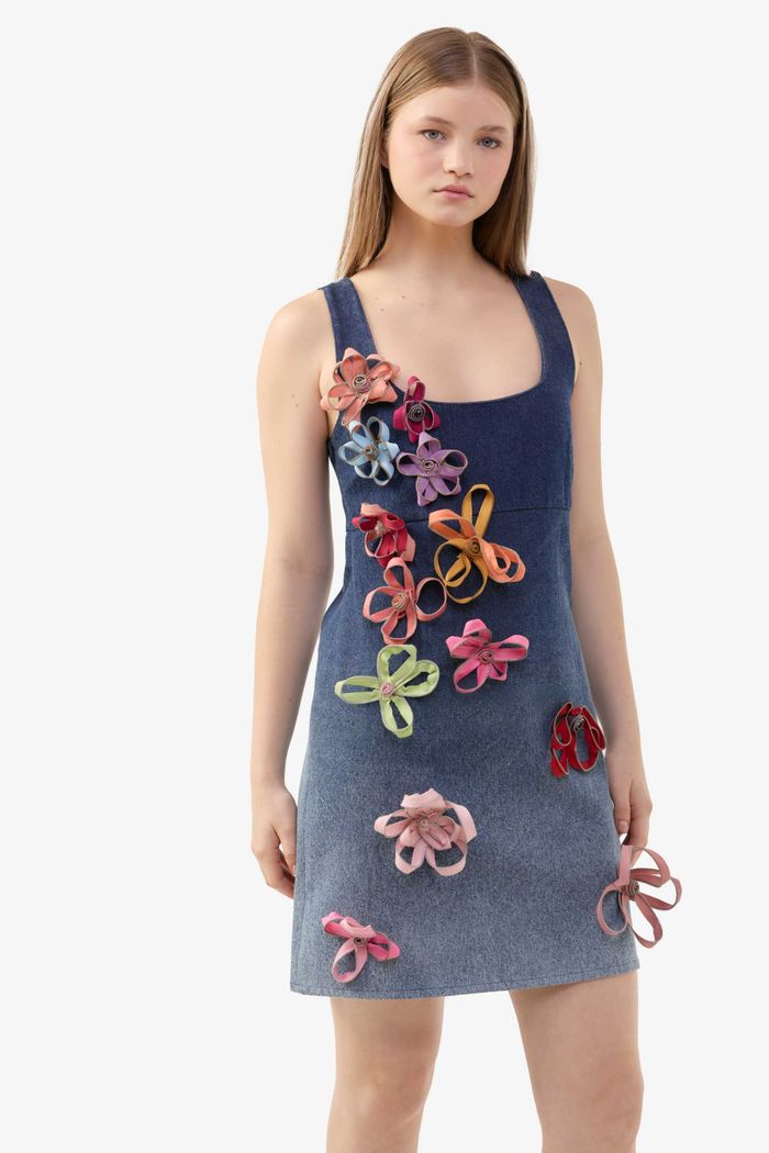 Minidress Denim Petals