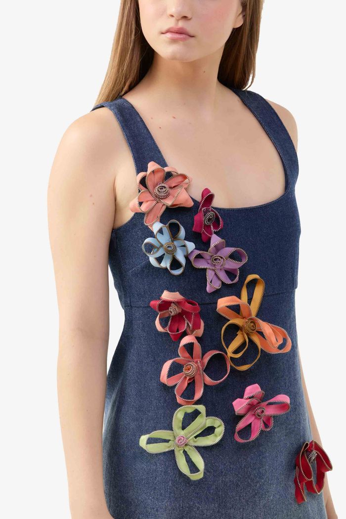Minidress Denim Petals