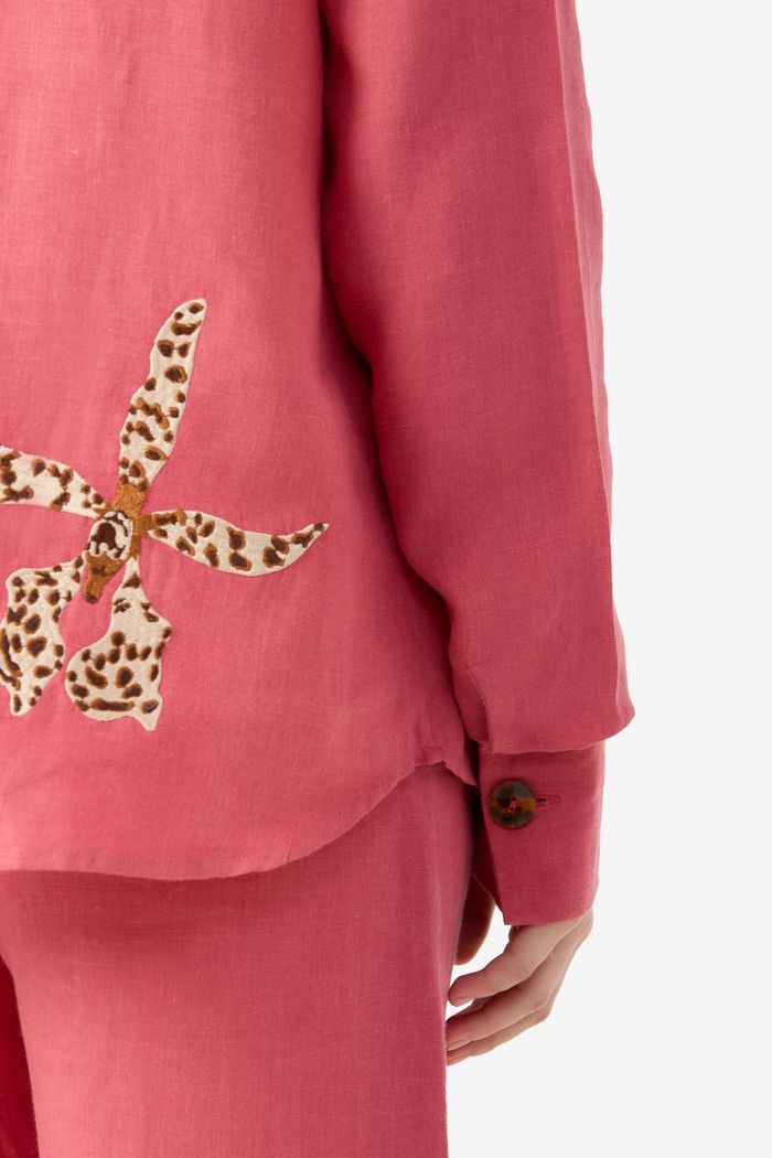 Camisa Leopard Orchid Cereja