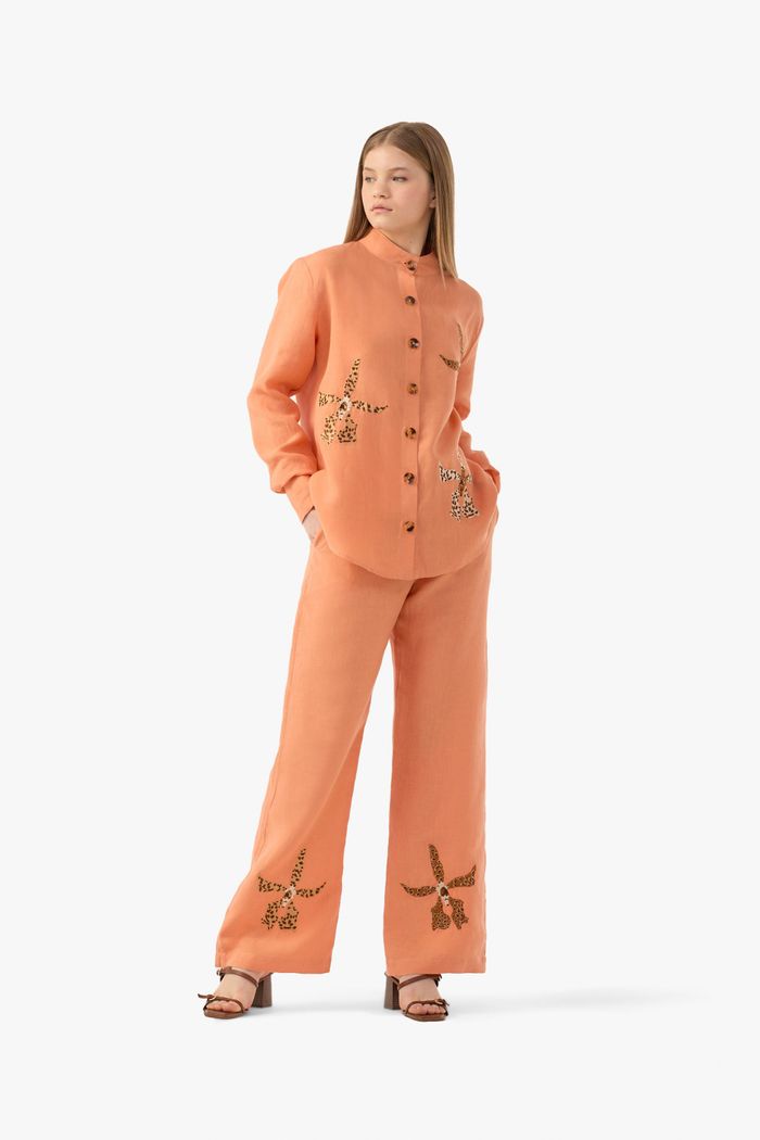 Calça Leopard Orchid Laranja