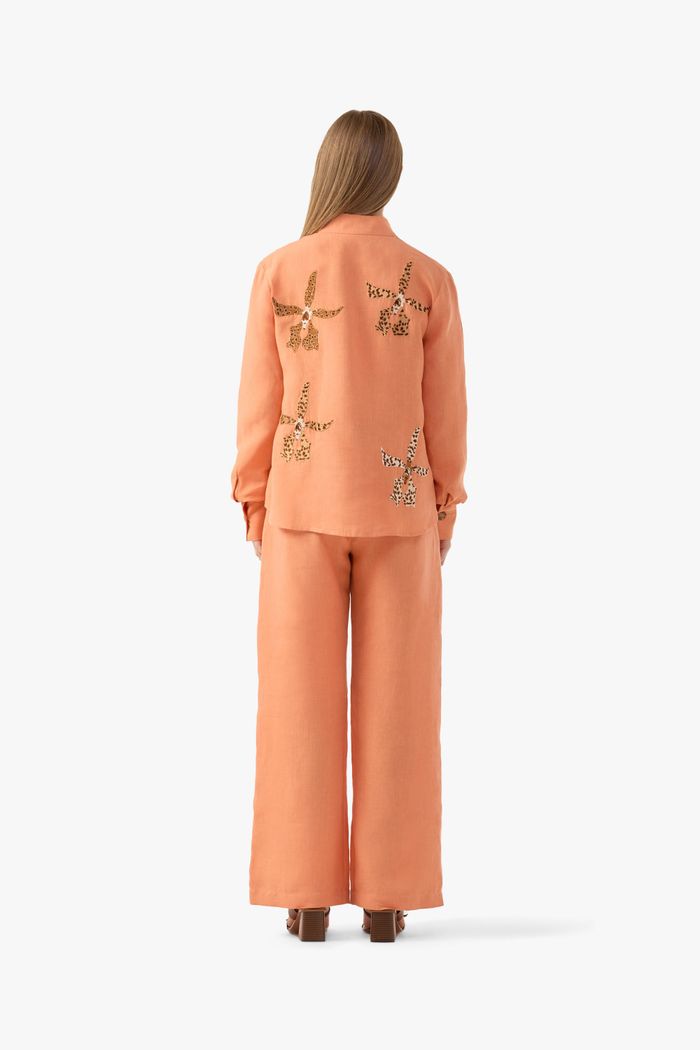 Camisa Leopard Orchid Laranja