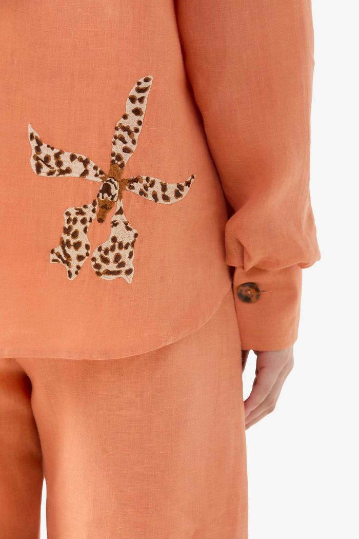 Camisa Leopard Orchid Laranja