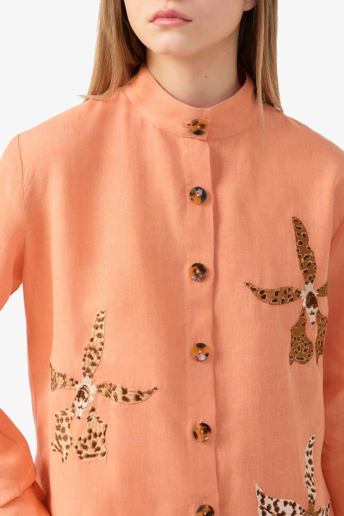 Camisa Leopard Orchid Laranja