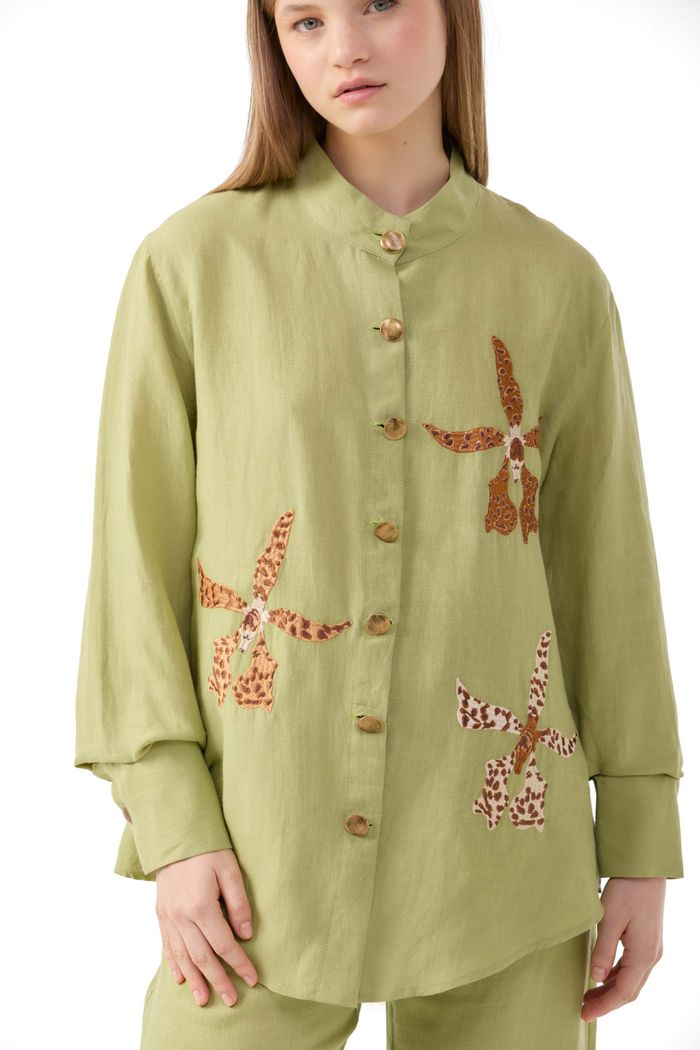 Camisa Leopard Orchid Verde