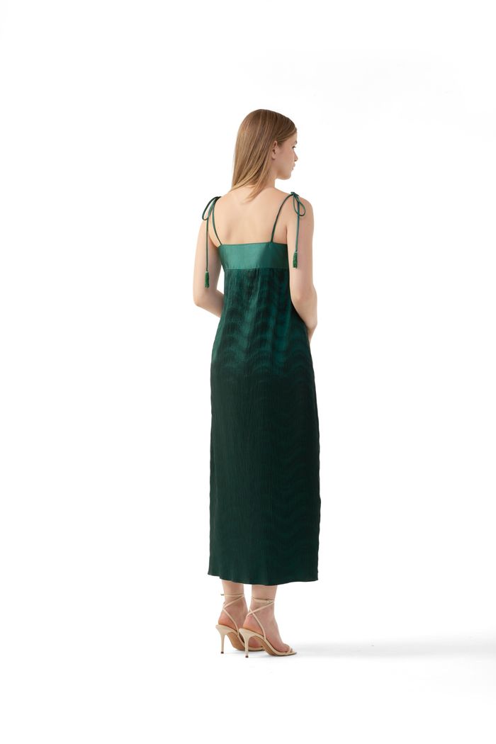 Vestido Pleated Straps