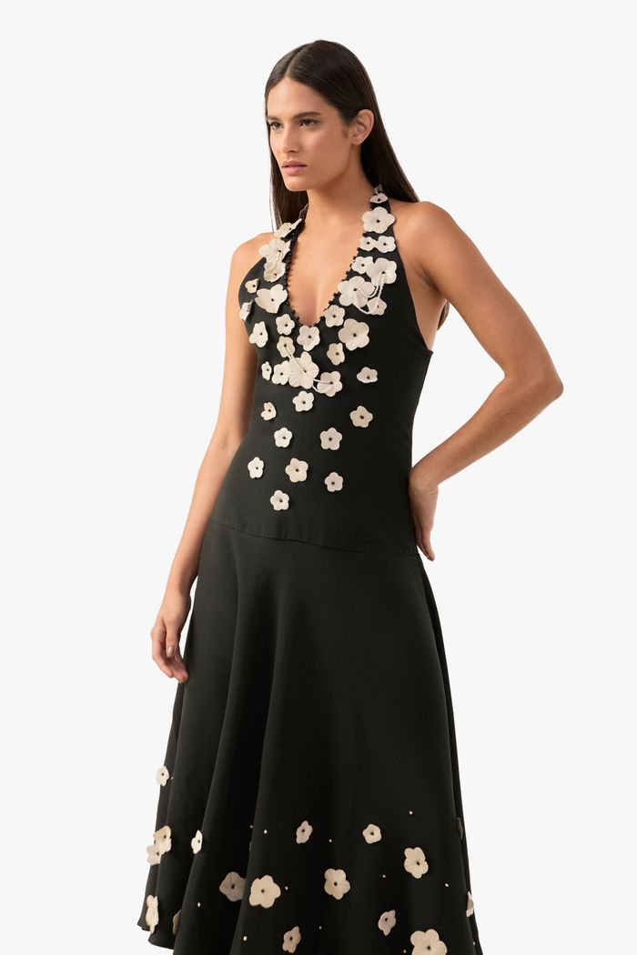Vestido Frente Unica Flores