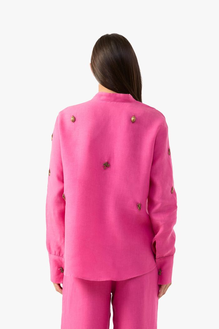 Camisa Linho Animaux Pink