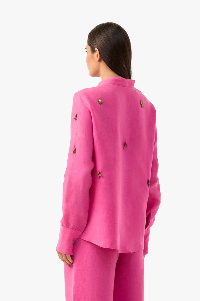 Camisa Linho Animaux Pink