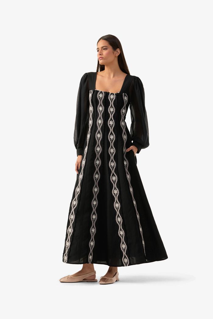 Vestido Cubista Preto