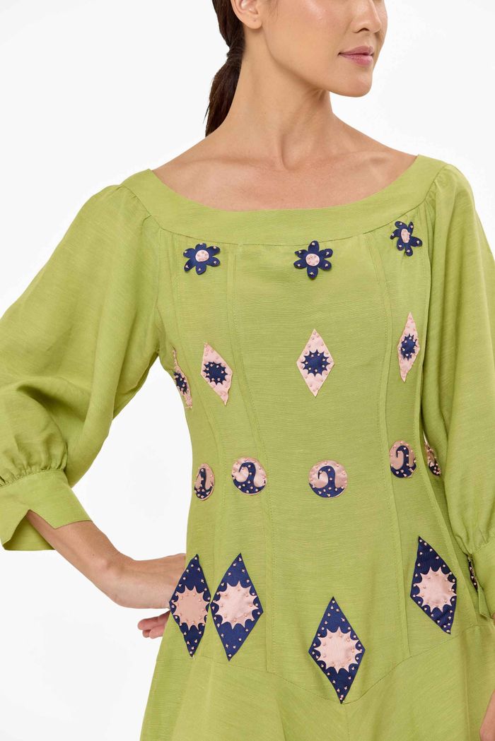 Vestido Mosaico Manga