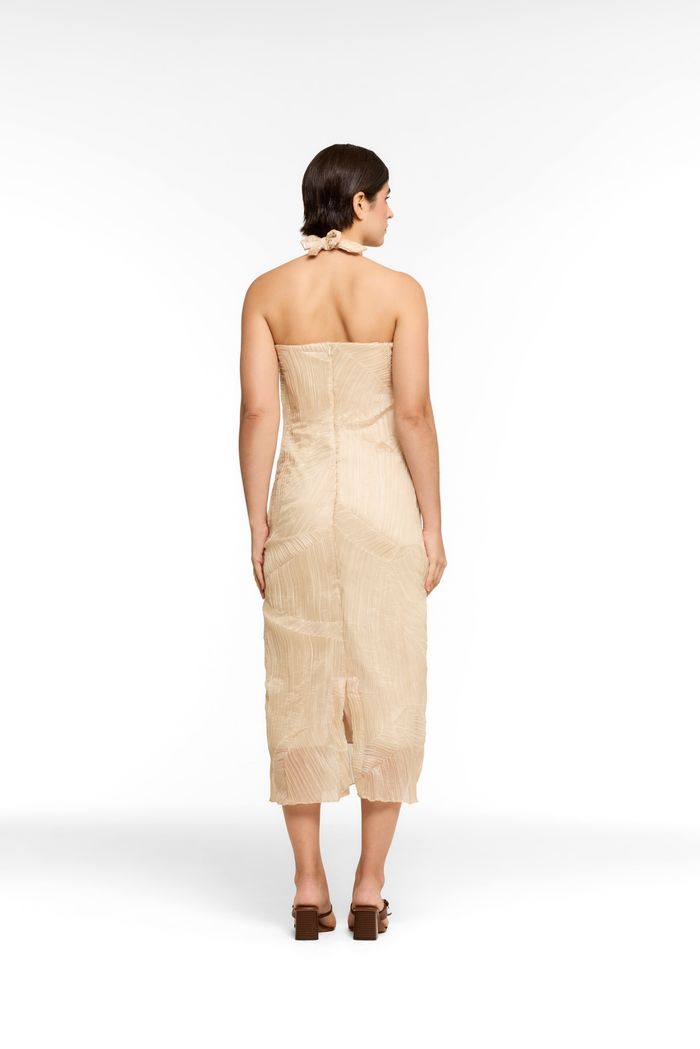 Vestido Folded Memory Ecru