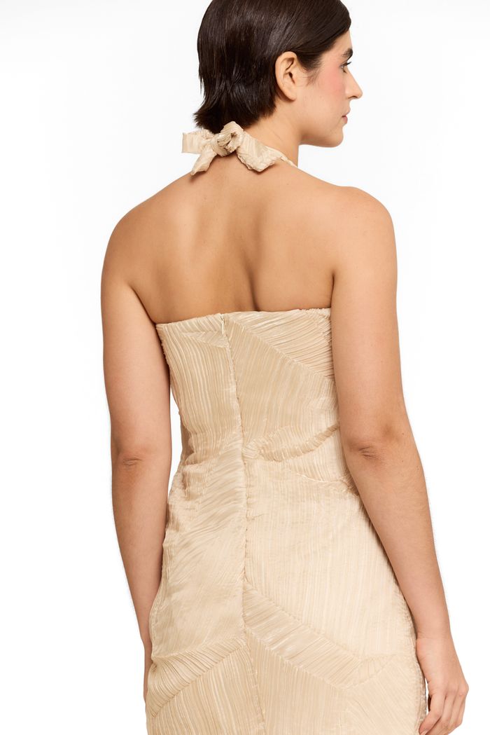 Vestido Folded Memory Ecru