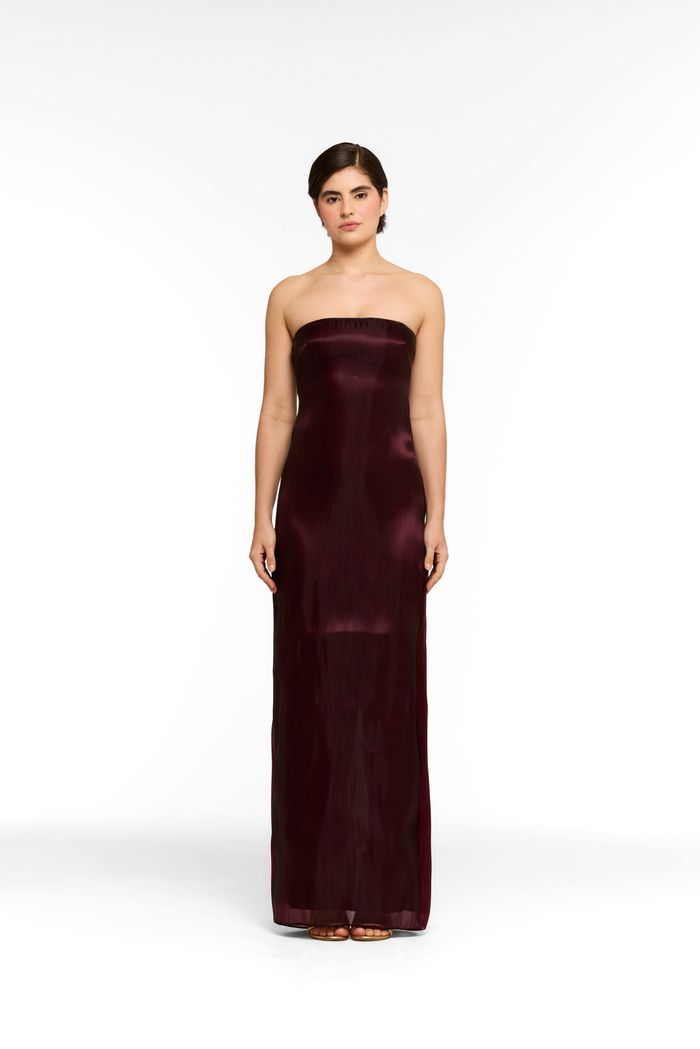 Vestido Liquid Burgundy