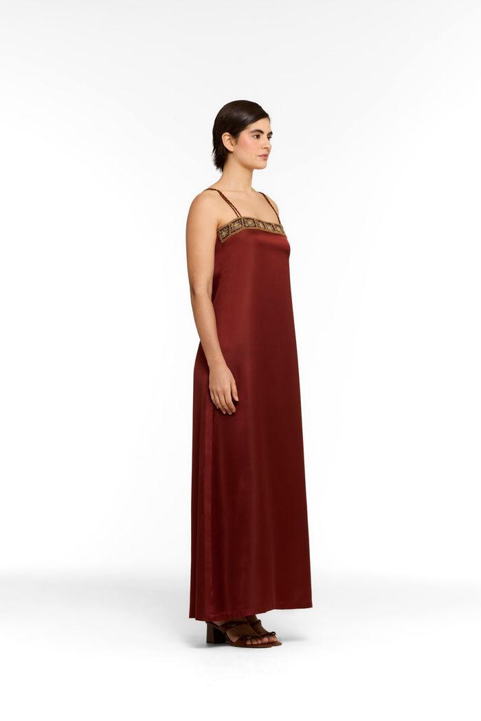 Vestido Vintage Straps Brown