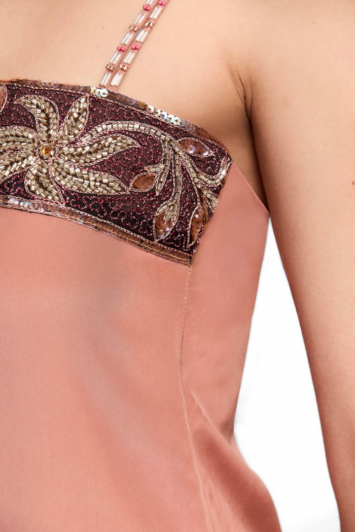 Vestido Vintage Straps Rose