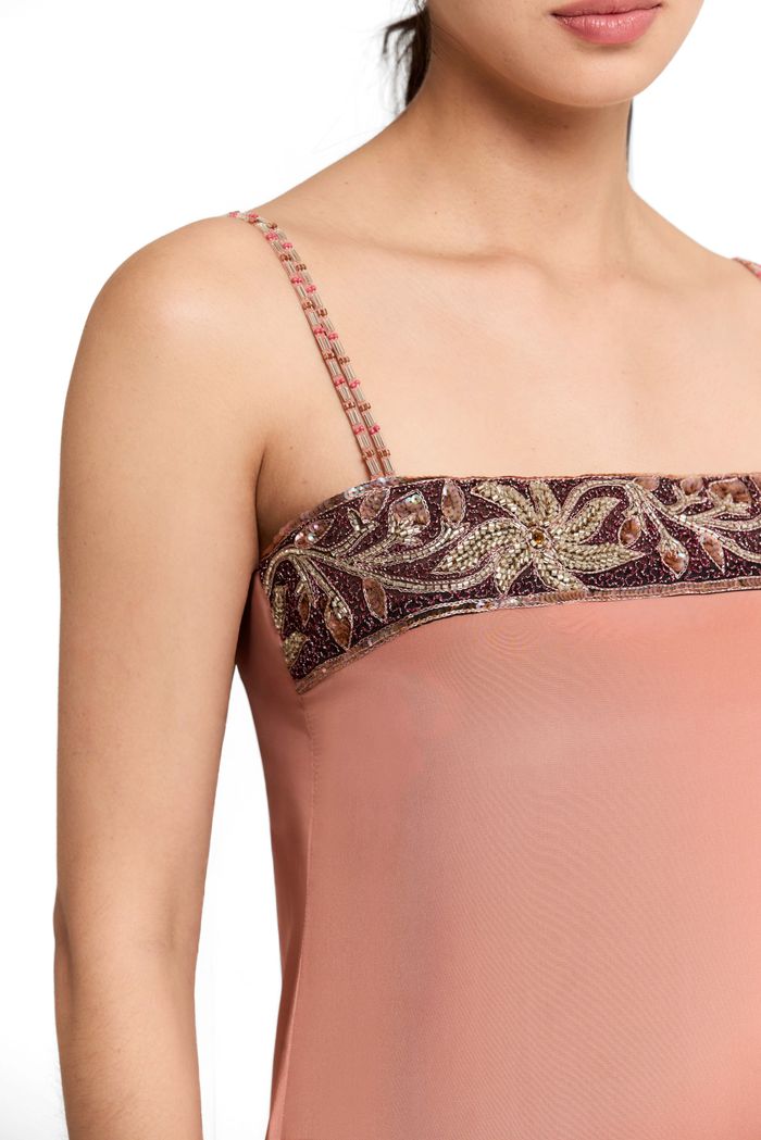 Vestido Vintage Straps Rose