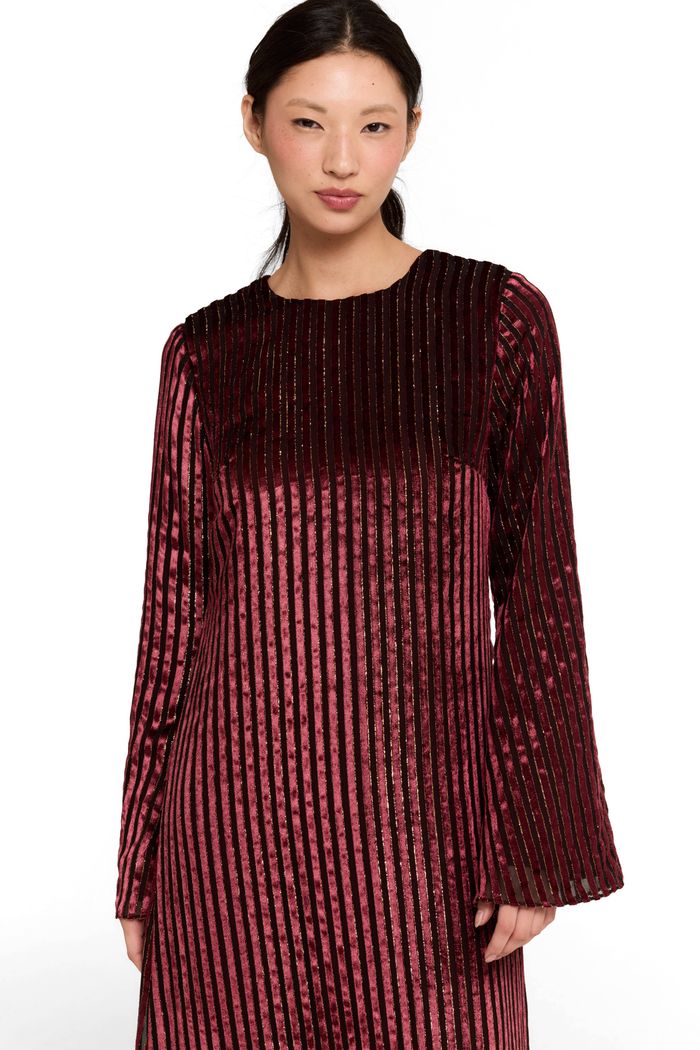 Vestido Velvet Stripes