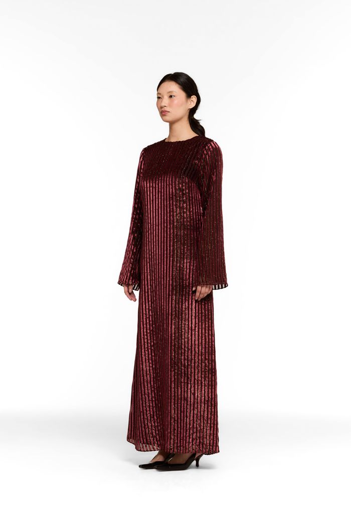 Vestido Velvet Stripes