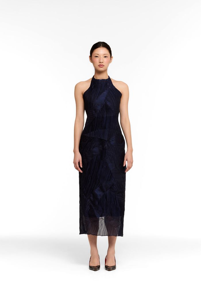 Vestido Folded Memory Blue
