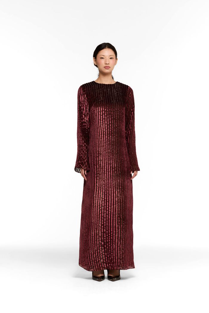 Vestido Velvet Stripes