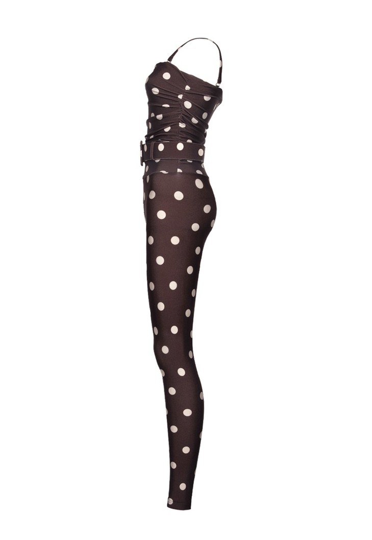 Imagem do produto NEW - Macacão Bardot Polka Dots Brown