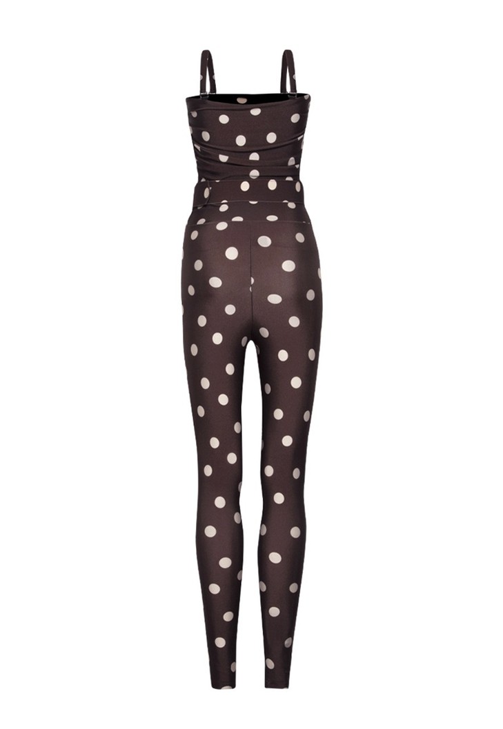 Imagem do produto NEW - Macacão Bardot Polka Dots Brown