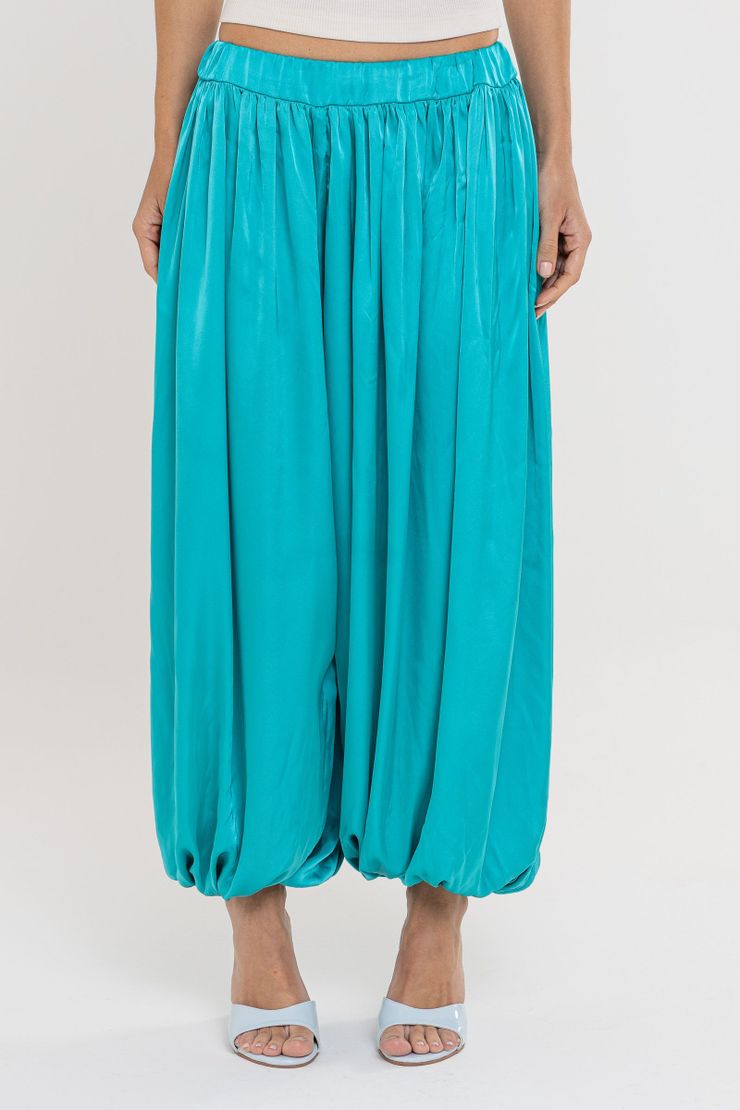 Foto do produto Calça Aladim Cetim Azul Turquesa