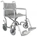 Navegar para imagem no. 1 de Cadeira de rodas em aço cromado CE-808N100SF-FB
