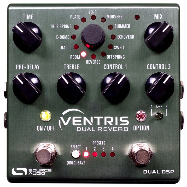 ギター Source Audio Ventris Dual Reverb Pedal de Efeito Para Guitarra Source Audio Ventris Dual Reverb
