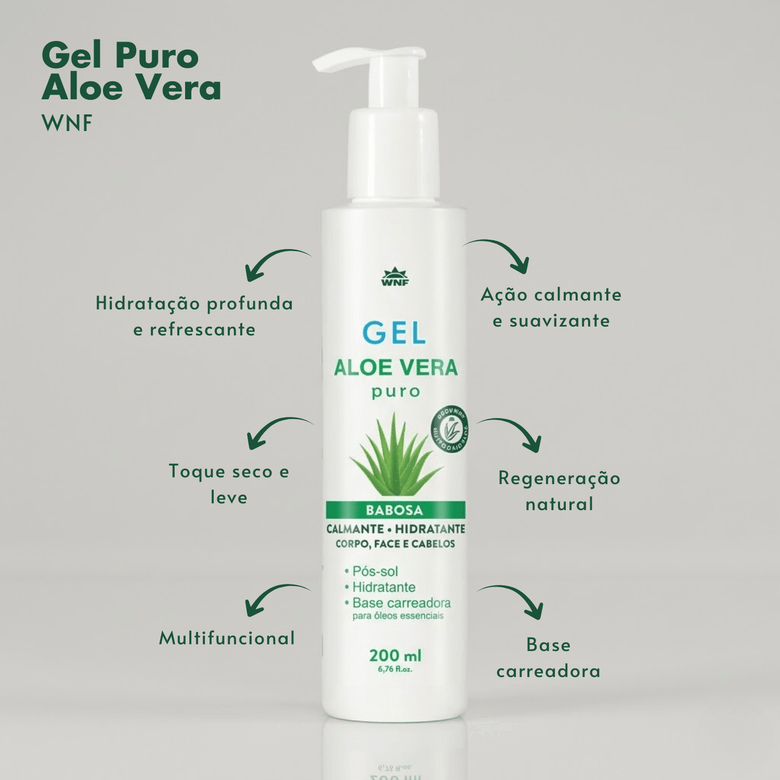 Gel de Aloe Vera 200ml - WNF - Freeda Gel de Aloe Vera 200ml - WNF - Freeda