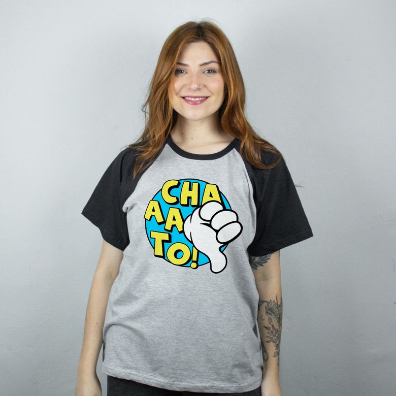 CAMISETA RAGLAN CINZA - CHAAATO - LOLJA - Atelier do Sicko LTDA