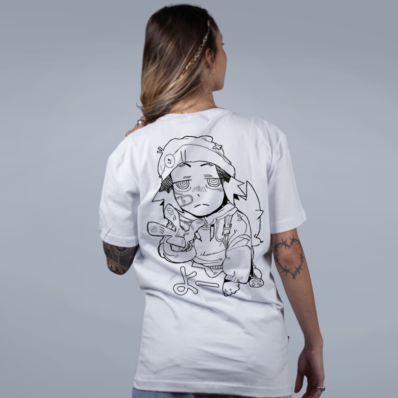 CAMISETA OVERSIZED OFF WHITE - YO - LOLJA - Atelier do Sicko LTDA