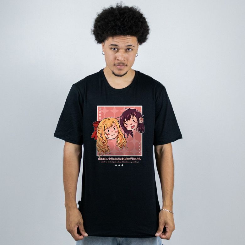 CAMISETA PRETA - ANIME YURI - LOLJA - Atelier do Sicko LTDA CAMISETA PRETA - ANIME YURI - LOLJA - Atelier do Sicko LTDA