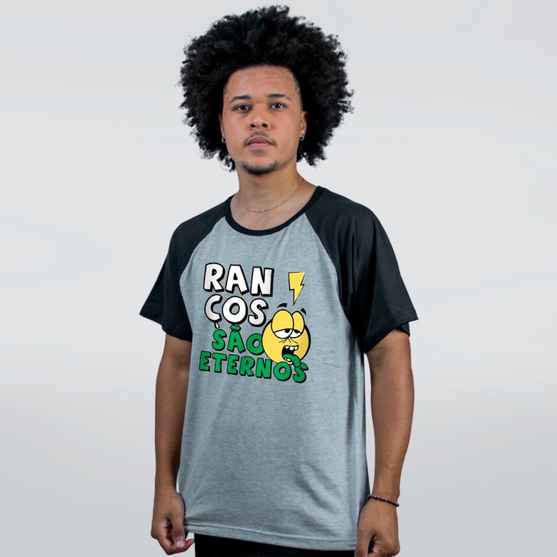 CAMISETA RAGLAN CINZA - RANÇOS SÃO ETERNOS - LOLJA - Atelier do