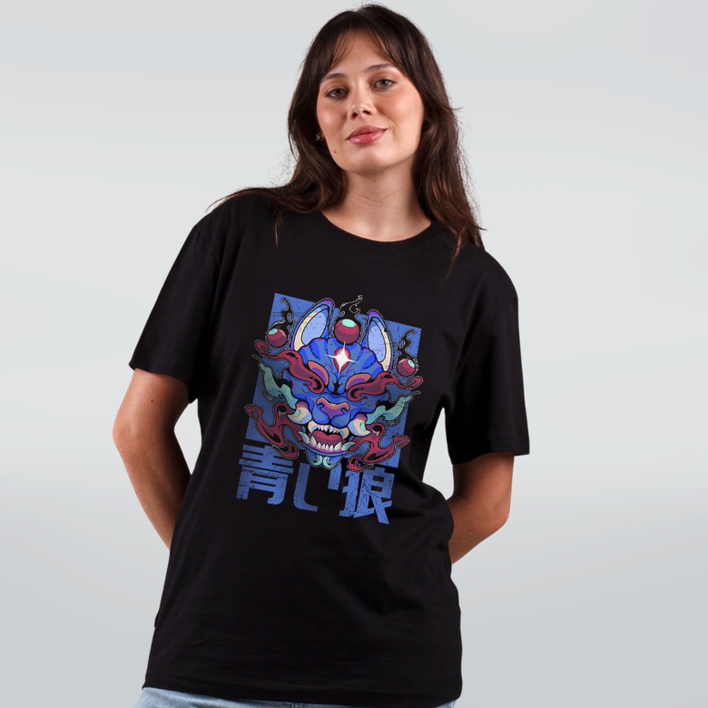 CAMISETA PRETA - STAR OKAMI - LOLJA - Atelier do Sicko LTDA