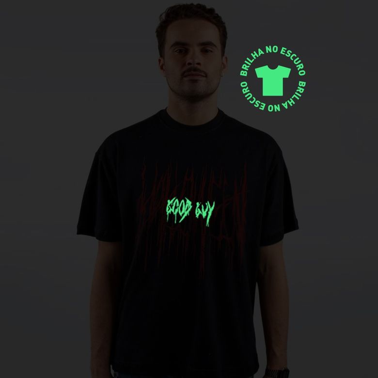CAMISETA OVERSIZED PRETA - GOOD GUY - LOLJA - Atelier do Sicko LTDA