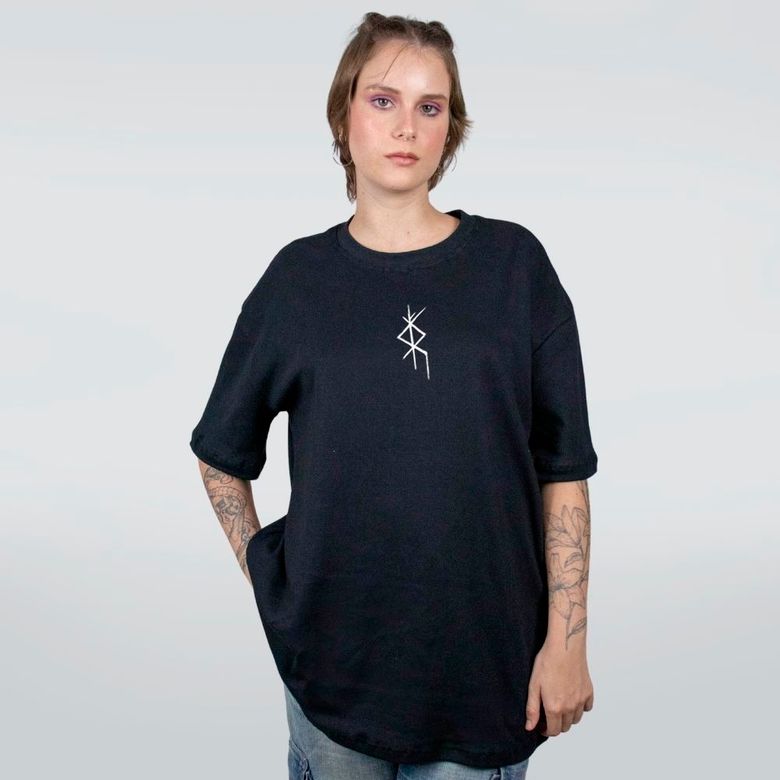 CAMISETA OVERSIZED PRETA - ODIN - LOLJA - Atelier do Sicko LTDA