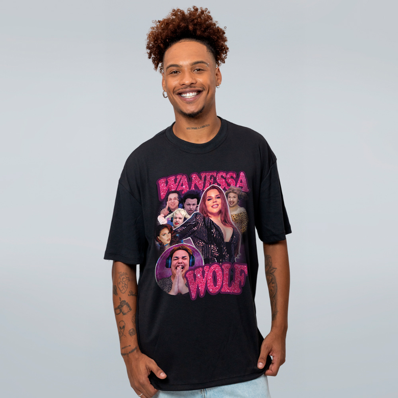 CAMISETA OVERSIZED PRETA - WANESSA - LOLJA - Atelier do Sicko LTDA