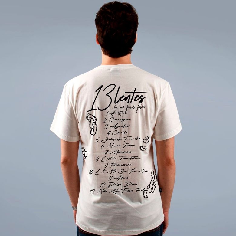 CAMISETA OFF WHITE - 13 LENTES DE UM FINAL FELIZ - LOLJA - Atelier