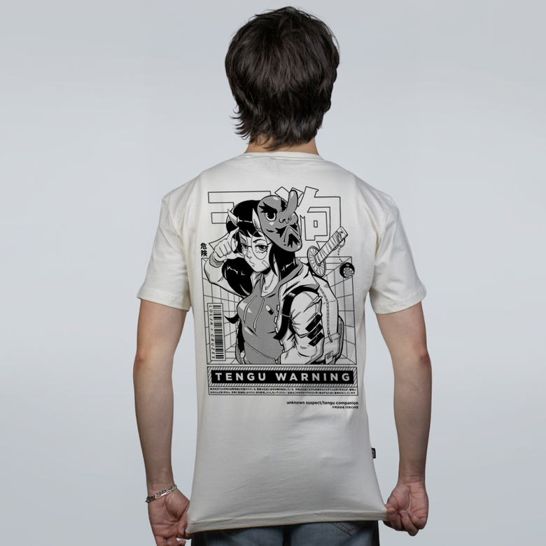 CAMISETA OFF WHITE - TENGU - LOLJA - Atelier do Sicko LTDA