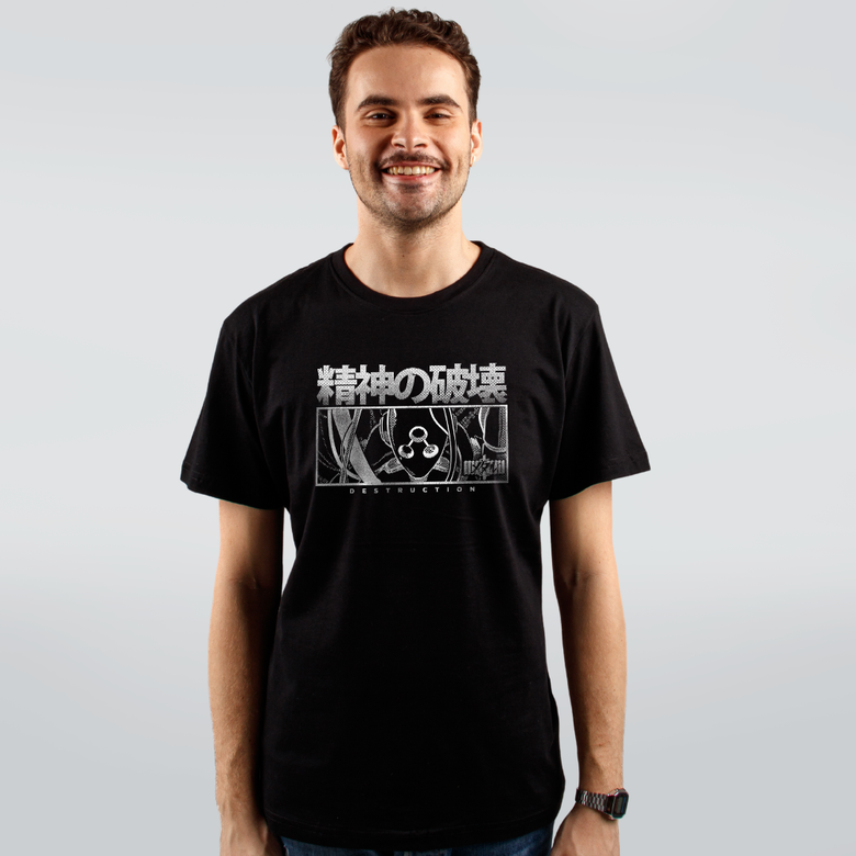 CAMISETA PRETA - DESTRUCTION - LOLJA - Atelier do Sicko LTDA