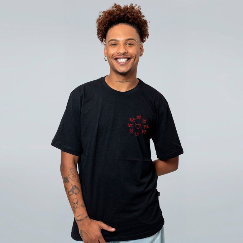 CAMISETA PRETA - MUERTE - LOLJA - Atelier do Sicko LTDA
