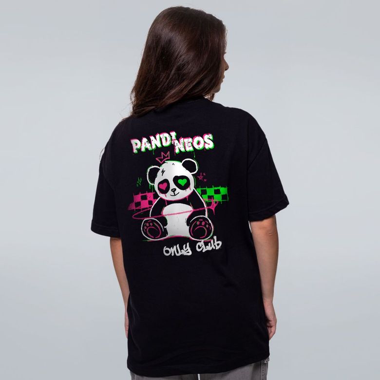 CAMISETA OVERSIZED PRETA - NAT CLUB - LOLJA - Atelier do Sicko LTDA