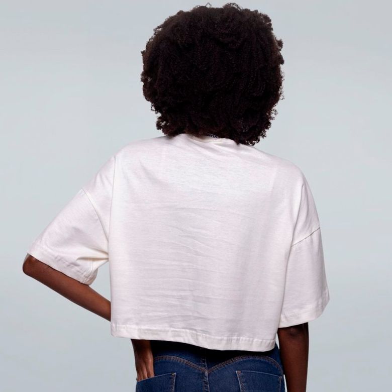 トップス roughlow Flap Oversized Blouse CROPPED OVERSIZED OFF WHITE - WILD CHARLES - LOLJA - Atelier do