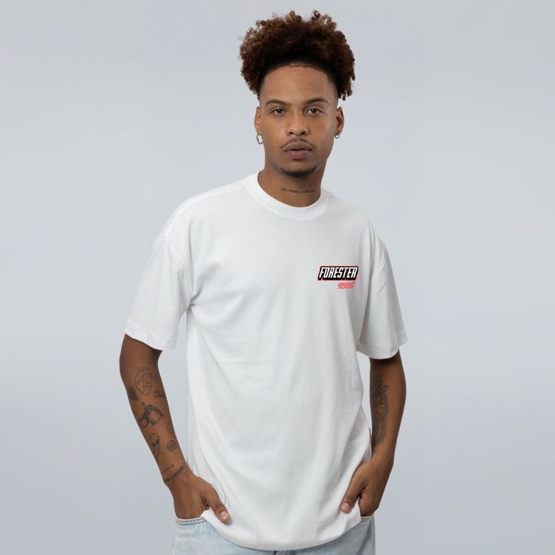 CAMISETA OVERSIZED OFF WHITE - SUBARU FORESTER STI - LOLJA