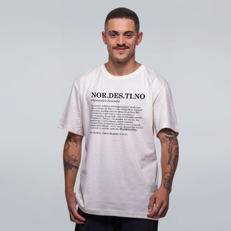 CAMISETA OFF WHITE - NORDESTINO - LOLJA - Atelier do Sicko LTDA