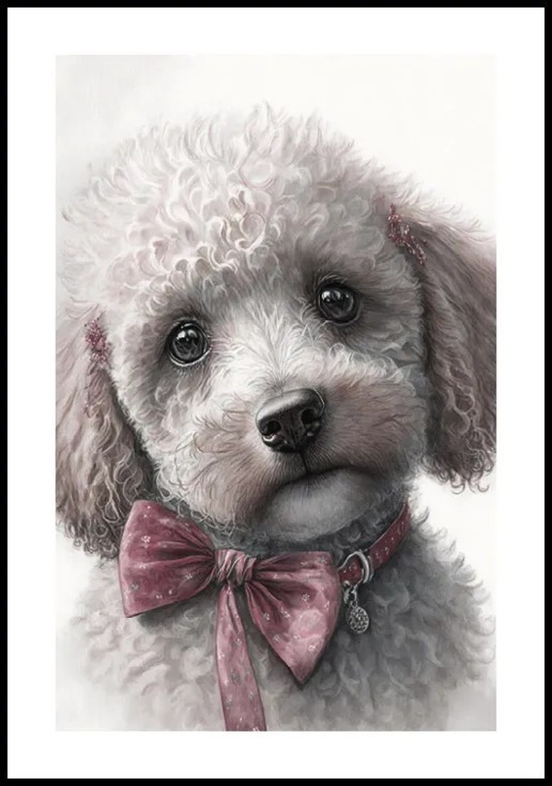 Quadro Poodle Filhote 